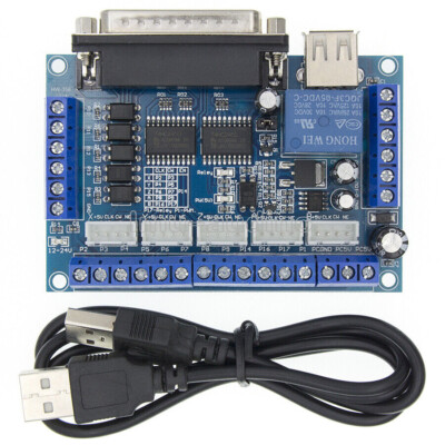 5 Axis CNC Breakout Board With Optical Coupler For Stepper Motor MACH3 Driver
