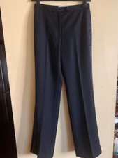 Carolina Herrera Women's Black Wide Leg Side Stripes Italy Dress Pants Size 6