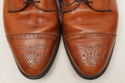 Allen Edmonds Sanford Mens Dress Shoes 10.5 B Brown Leather  display picture 1