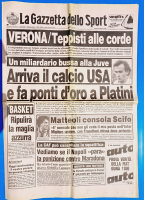 Gazzetta Dello Sport 22 Juillet 1987 - Vialli, Juventus, Naples, Platini