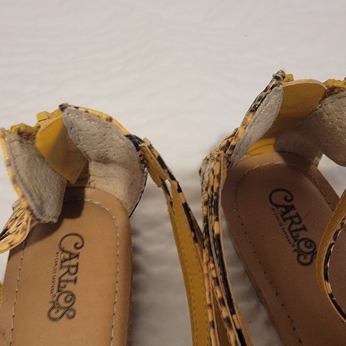 Carlos By Carlos Santana Amara Womens Yellow Black Slingback Sandal Size US 10M - Picture 8 of 8