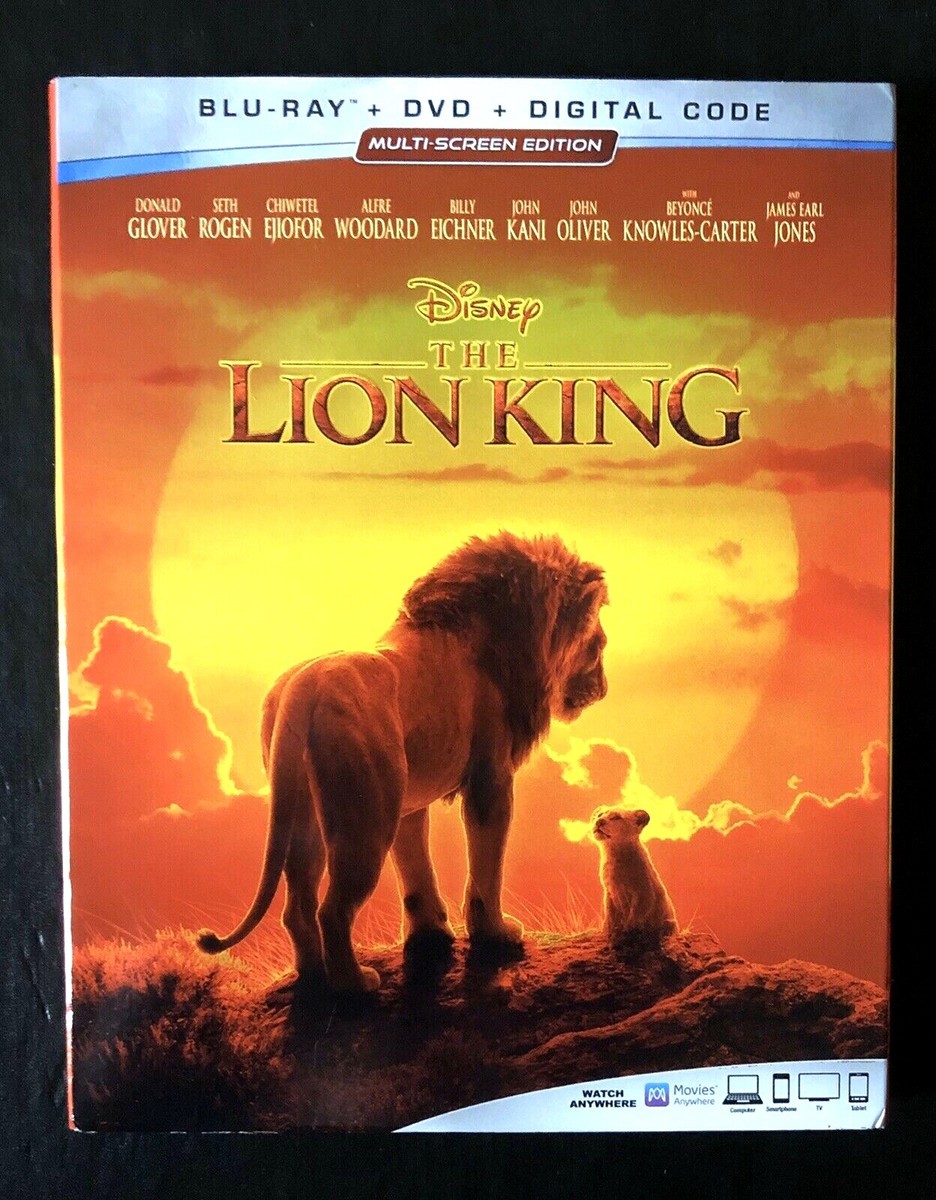 🦁Disney The Lion King Blu-ray & DVD 2-Disc Set (2019) Ready to