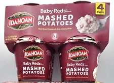 4 pack Idahoan Baby Reds Instant Mashed Potatoes Single Serve Microwave Cups