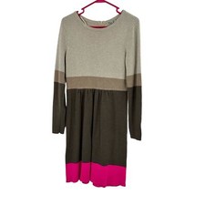Eliza J Size Medium Petite Dress Tan Brown Long Sleeve Sweater Winter Formal