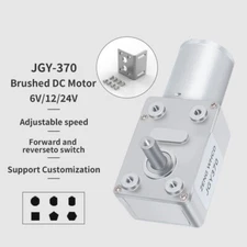 JGY370 Worm Gear Reduction Brushed Motor 6V12V24V With Self-locking Metal Gear