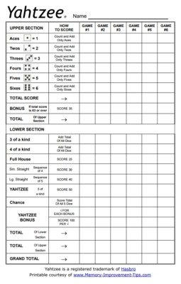 yahtzee score sheets 384 games score cards pads pages refills