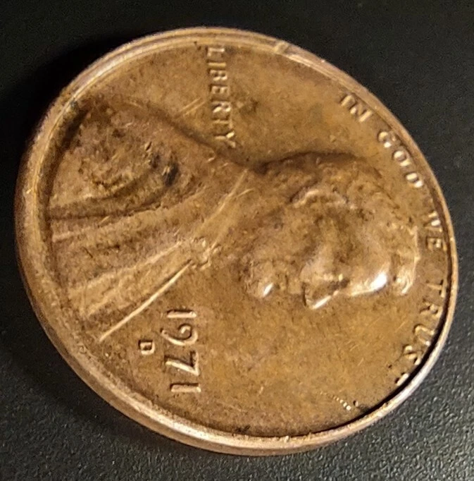1971 D Lincoln Memorial Cent Denver Mint Penny Doubled Rim & Date - Image 3 of 4