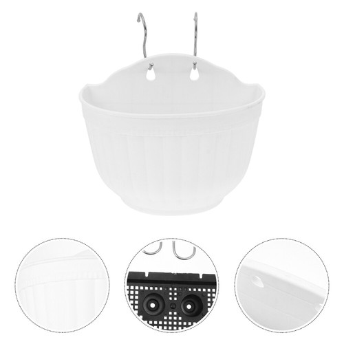 6 Sets Plastic Green Flower Pot Decorative Pots Garden Planter