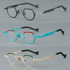 Retro Punk Style Full Rim Metal Colorful Light Eyeglasses Frame With Clear Lens