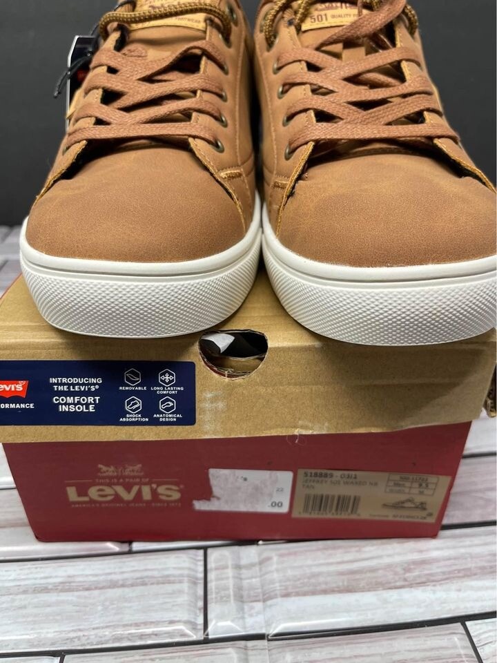 Levi's Mens Size 9.5 Jeffrey 501 Waxed 