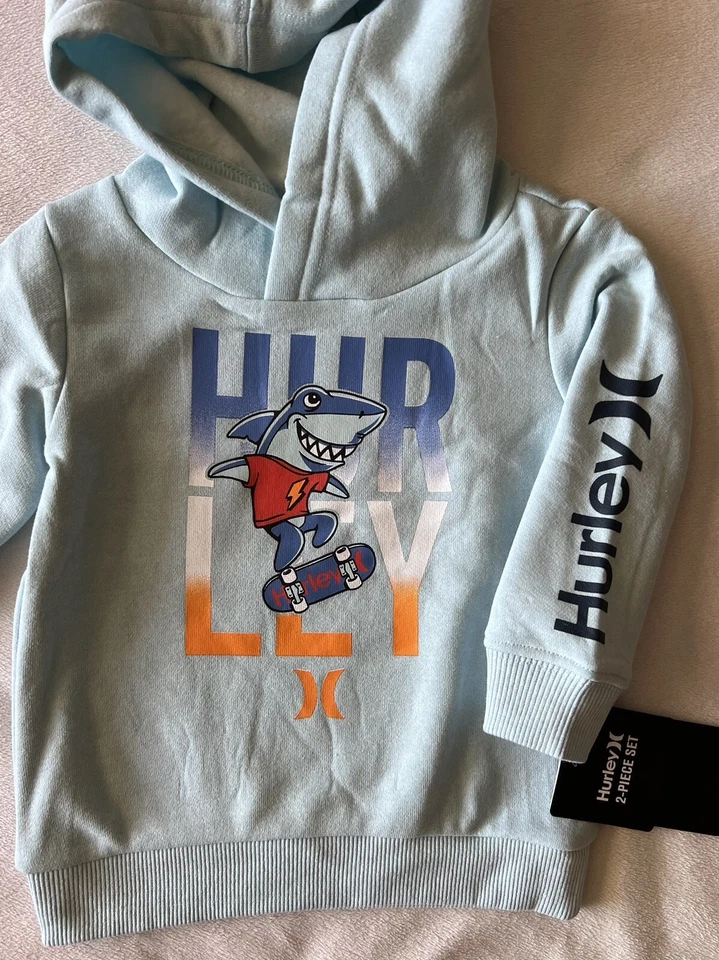 Conjunto de sudadera con capucha y joggers de vellón para bebé niño HURLEY, conjunto de 2 piezas, 12 meses Foto 4 de 4
