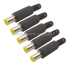 5Pcs NEW DC Power Male Plug Connector Charger 6.5 x 4.4mm DIY Repair Adapter