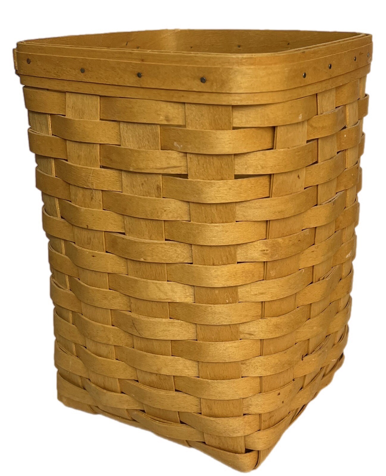 Longaberger Small Waste Basket 2000 with Lid eBay