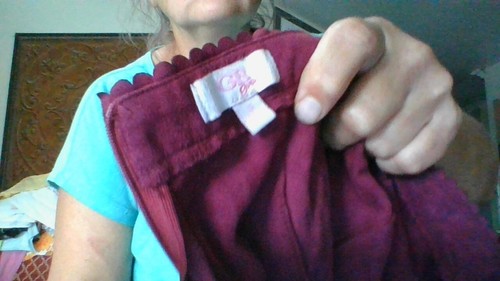 PRETTY Red Faux Suede Skirt Young Teen Size S/22 Waist GB Girls Mini 12" Length - Picture 5 of 8