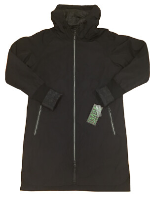 NEW RTLS $150 KRISTEN BLAKE WOMENS WATERPROOF QUILTED BLACK 2-WAY ZIP COAT  SZ M