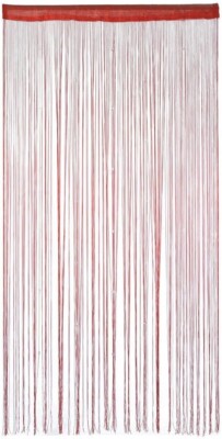 Polyester Tür Fenster Schnur Perlen Vorhang Quaste 100x200cm - rot