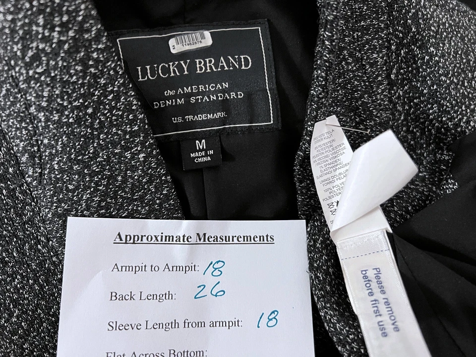 LN Lucky Brand женщин M белый черный одна кнопка блейзер - Изображение 3 из 3