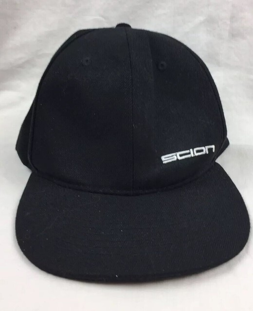 SCION Automobile Car Cap Hat Black Snapback Adjustable Wide Bill eBay
