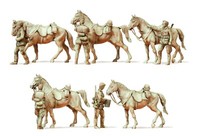 Preiser 16607 Kavalleristen / Pferde 10 Figuren Unbemalt H0 1:87 Bausatz Neu OVP