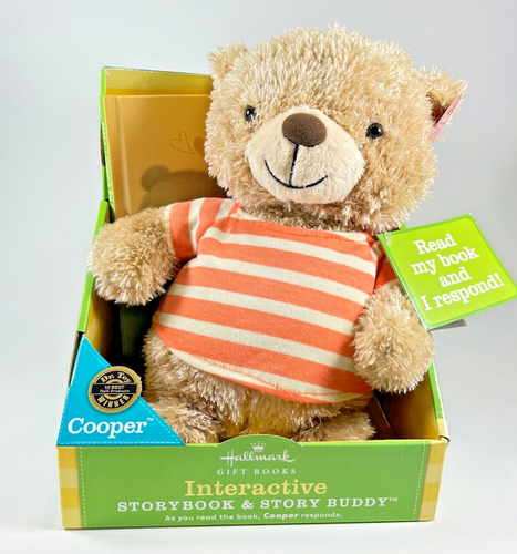 Hallmark Cooper Interactive Plush Bear with Storybook 2011 New Box & Tags Works