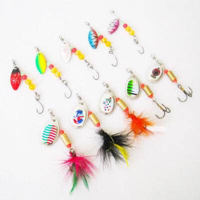 5Pcs Fishing Lures Set Spinner Plugs Crankbait Perch Salmon