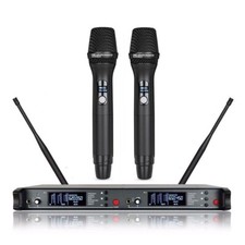 UHF PLL Dual Wireless Vocal Microphone System Diversity Handheld mic Performance