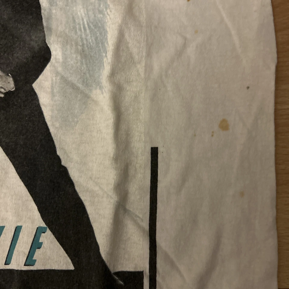 Used Vintage 1990 Large David Bowie Sound & Vision Rock Concert Tour T-Shirt - Image 3 of 4