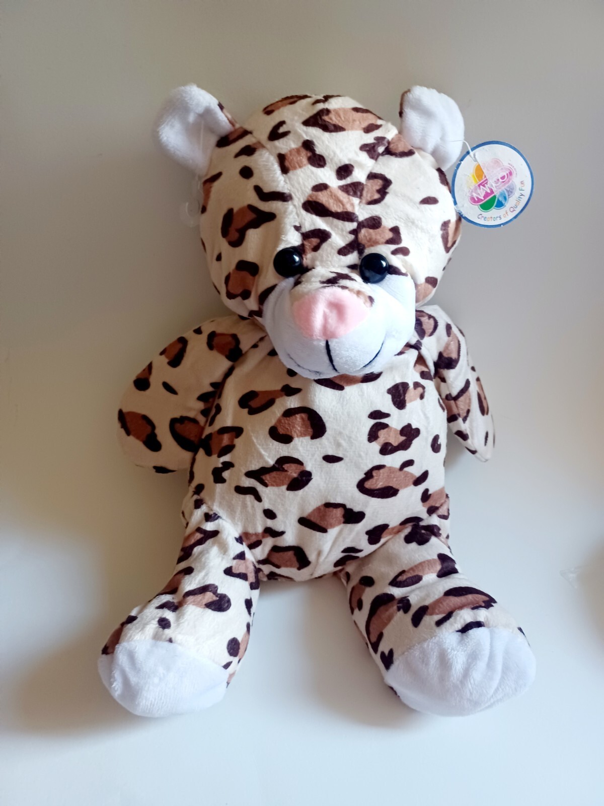 Nanco Plush Baby Leopard Lovey Soft Plush Stuffed Animal With Tags Black Eyes