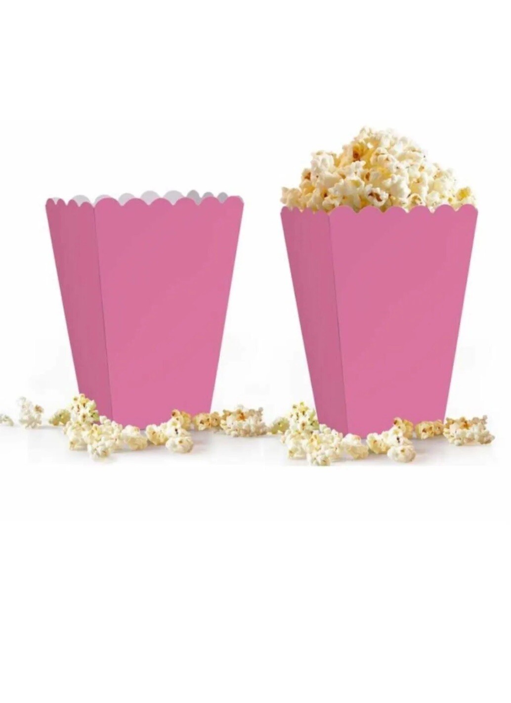 Pack of 10 Hot Pink Dots Treat Boxes - Ideal For Popcorn Or Sweet Favors Gifts