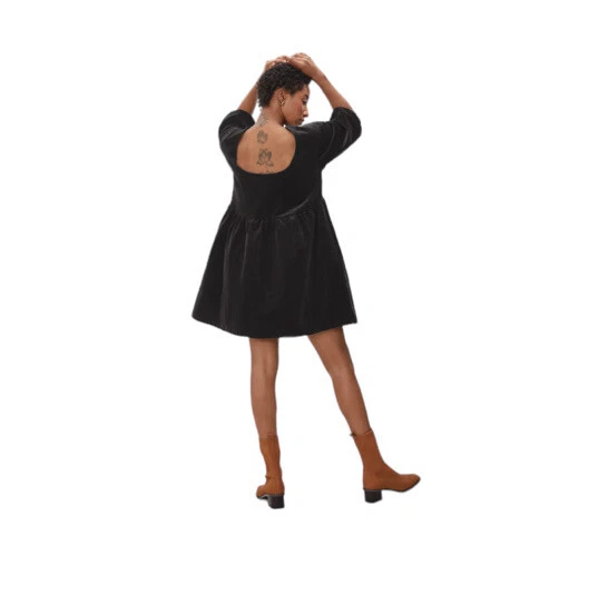 Corduroy top skater dress