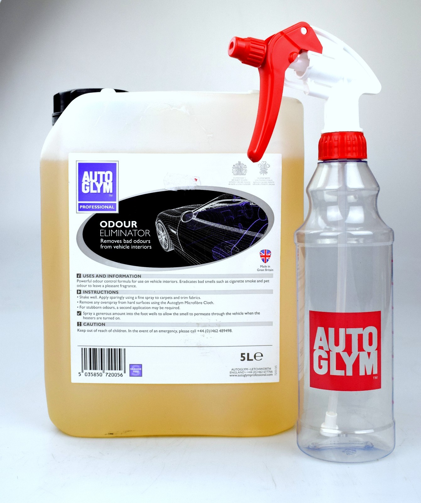 AUTOGLYM ODOUR ELIMINATOR 5LTR + FREE AUTOGLYM SPRAY BOTTLE