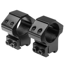 NcSTAR RB25 Tactical 1" Aluminum Rifle Scope Rings 3/8 Dovetail Mount Black