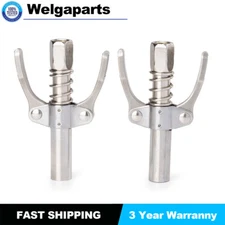 2xGear High Pressure Grease Nozzle Lock Clamp Type Grease Gun Head Double Handle