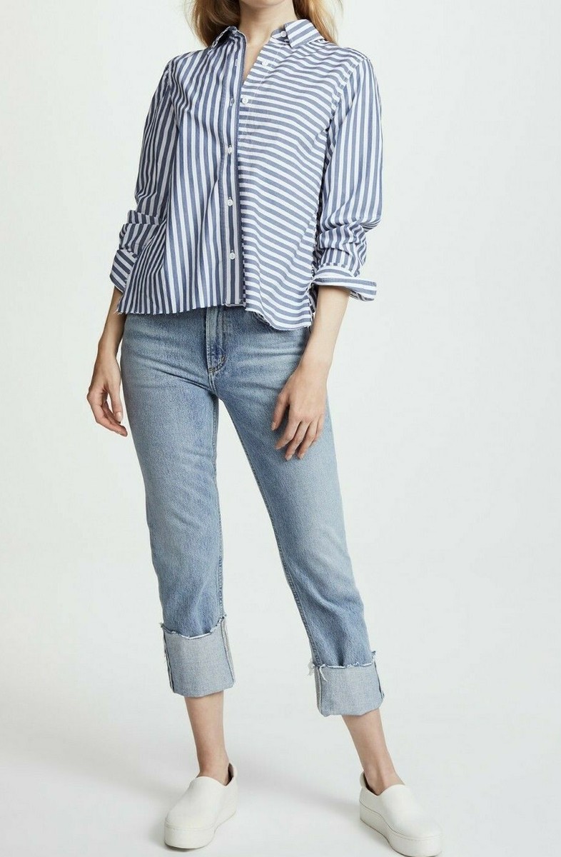 $208 NWT CURRENT ELLIOTT Sz2=M THE DES STRIPE W/TIE BACK