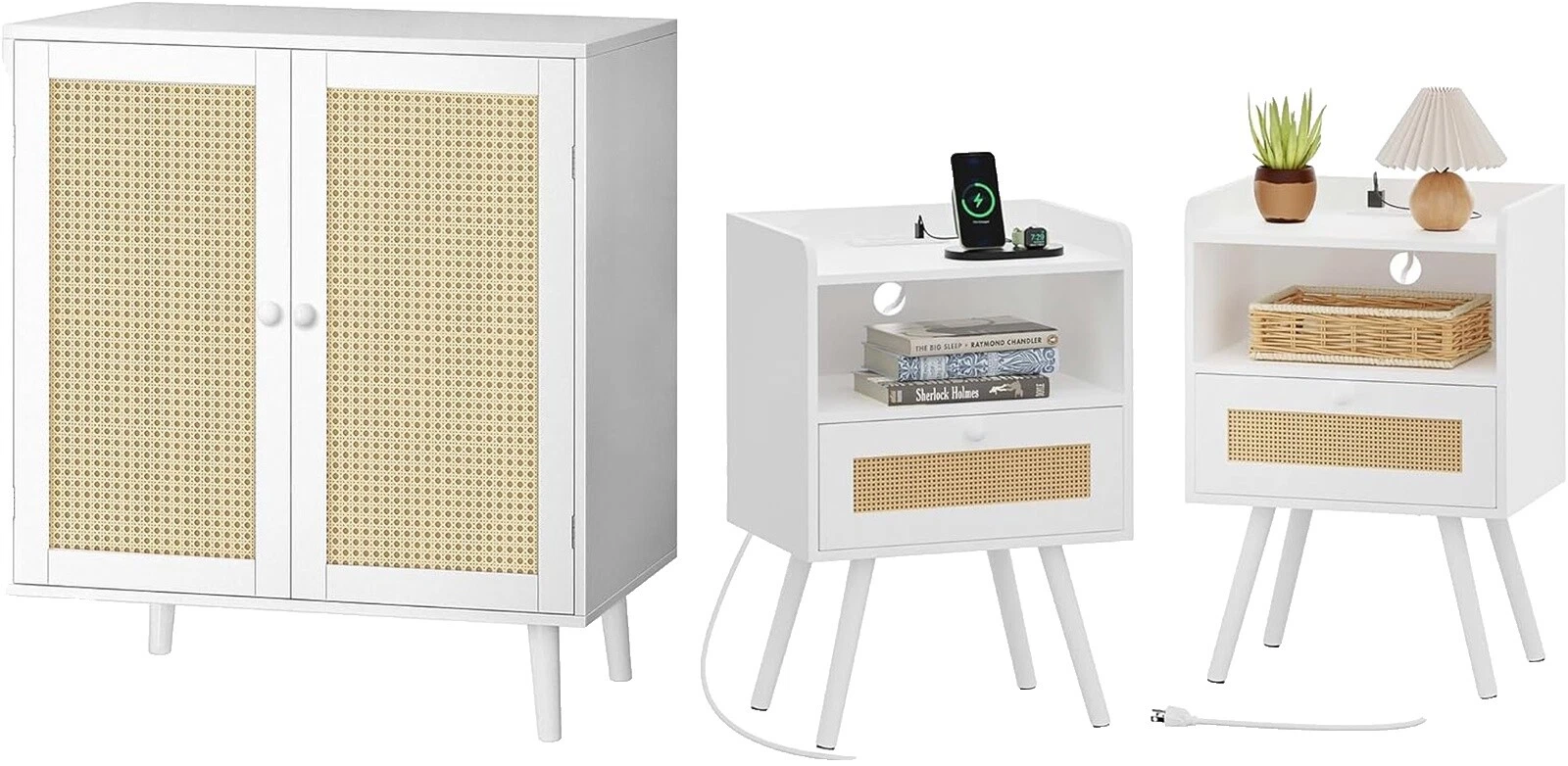 Rattan Living Room White Home Furniture