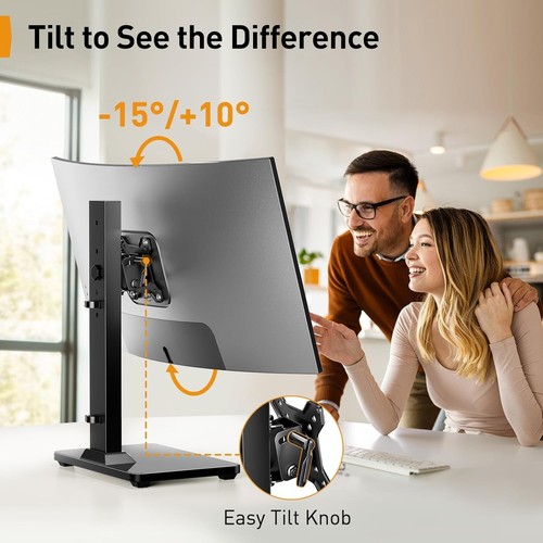Freestanding Monitor Riser with 5 Heights for Optimal Viewing Comfort & Style - Picture 6 of 9
