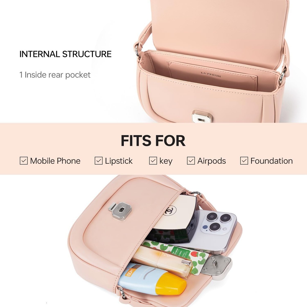 LA FESTIN Leather Small Crossbody Bags For Women with  display picture 1