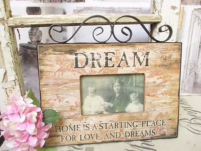 Bilderrahmen Fotorahmen Shabby Vintage Holz Metall Dream Home Landhaus Nostalgie