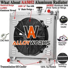 2 Row Radiator Shroud Fan For 2004-2012 Chevy Colorado GMC Canyon 2.8 2.9L 3.7L