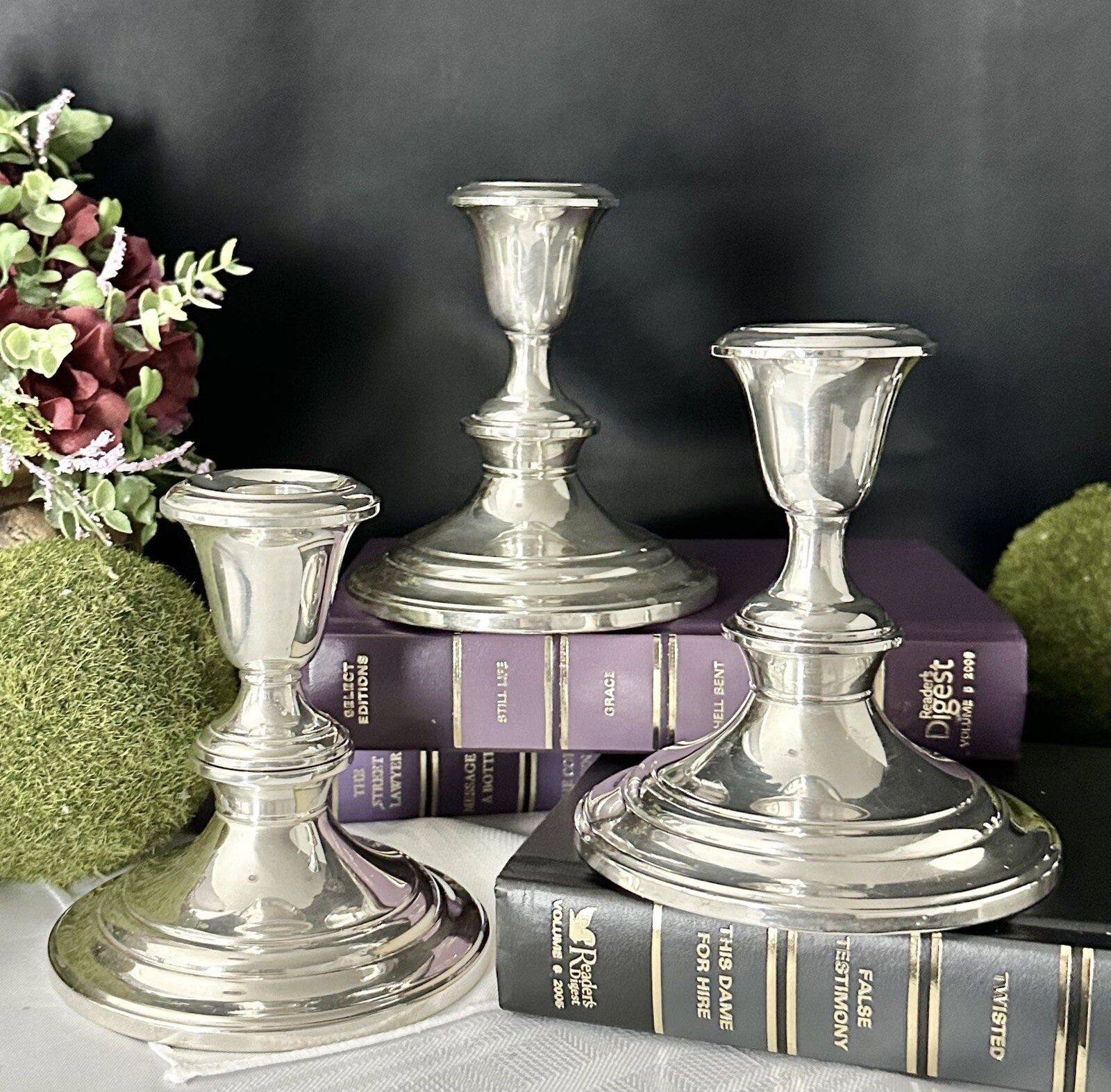 Gorham Sterling Silver Candelabras Vintage Sterling Centerpiece Candle