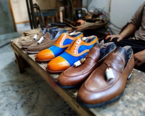 Nuevos zapatos formales para hombre hechos a mano de cuero multicolor Oxford punta de ala brogue con cordones - Imagen 12 de 15