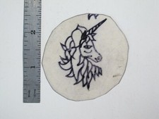 vtg 1960s 70s Tattoo Flash acetate stencil Animals Unicorn Head AN2