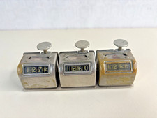 Vintage Tally Counter Mechanical Triple 3 Metal Button Denominator Company