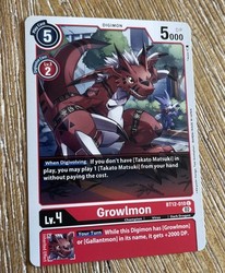 Growlmon (BT12-010) Common - Across Time