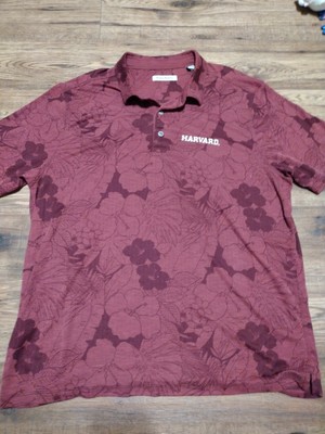 Tommy Bahama Men's Harvard Crimson Tropicano Blooms Shirt Sz XXL