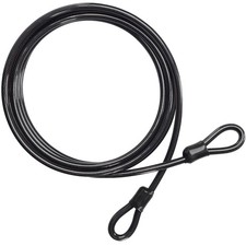 Belle Vous Bike Security Cable Lock - 4.5m/15ft Long and 10mm Thick Black 