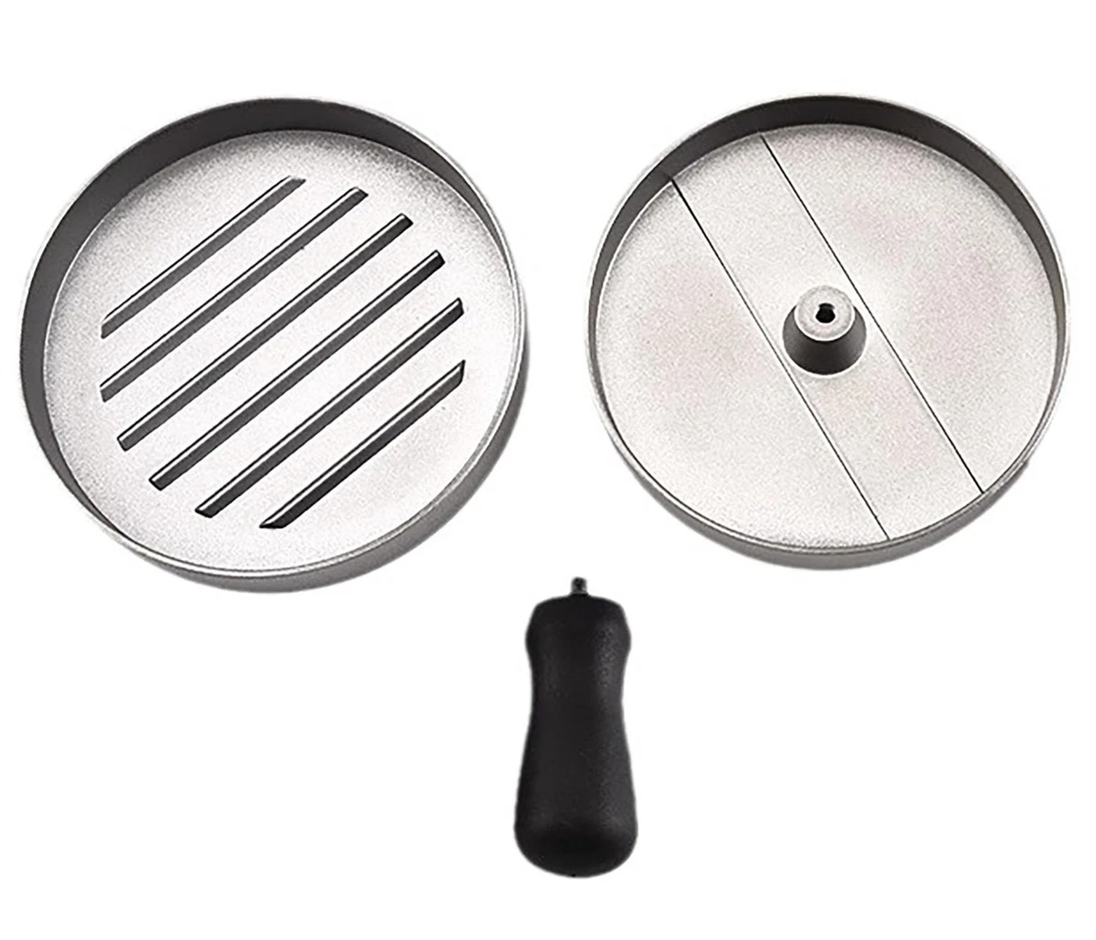 Prensa para hamburguesas de acero inoxidable molde para hamburguesas de carne de 4,6" para cocina de barbacoa