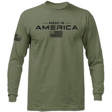 Made In America Patriotic USA Flag Independence Day 4th of July Long Sleeve