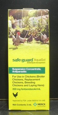 Safe-Guard AquaSol Suspension for Chickens 3ml
