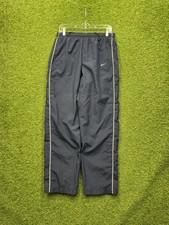 Vintage Nike Track Pants Mens Medium Blue Straight Leg Windbreaker Mesh 90s